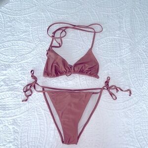 Elegant Mauve Bikini Set